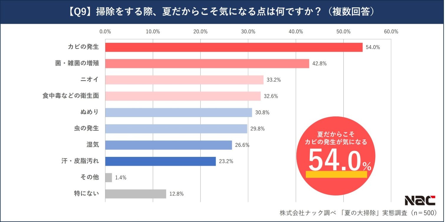 夏の掃除で気になる点